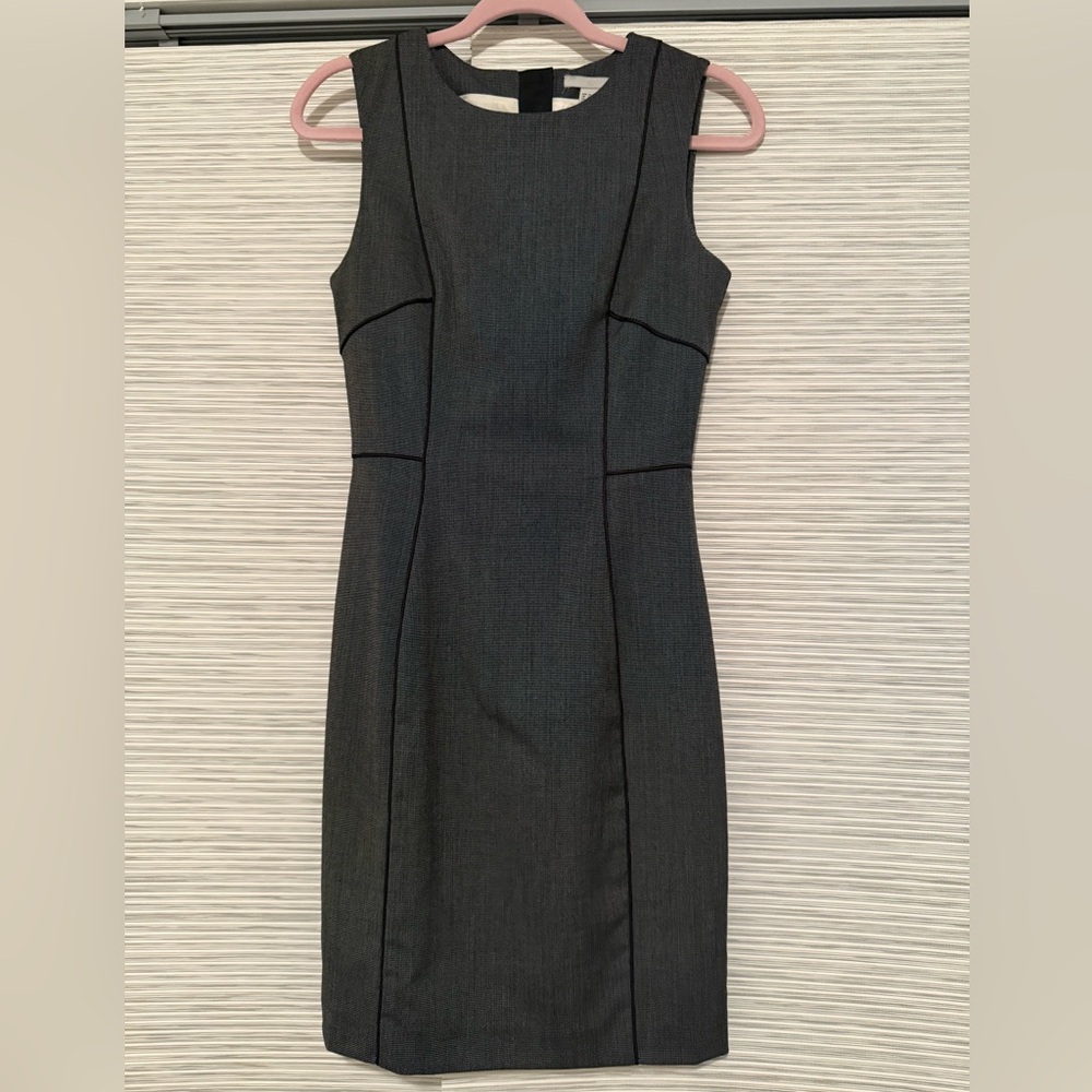 H&M Black Sleeveless Sheath Midi Dress